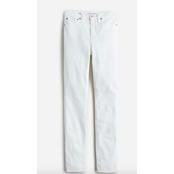 NWT J.Crew Petite 9" Toothpick Jean 28 28P White BQ311 Denim J. Crew Skinny - Picture 3 of 5